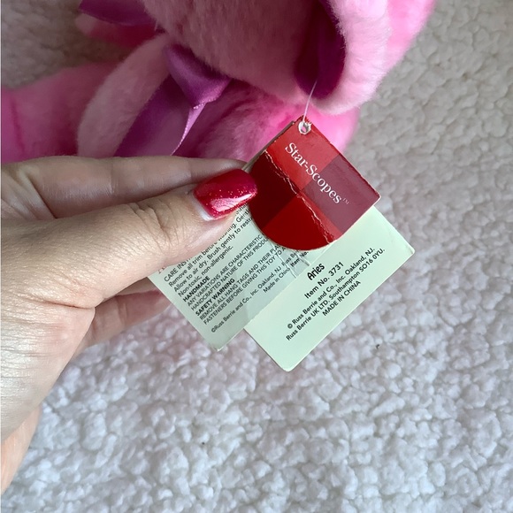 RUSS Berrie Plush Pink Aries Zodiac Bear Star Scopes Stuffed Animal Toy w Tags - Picture 4 of 12